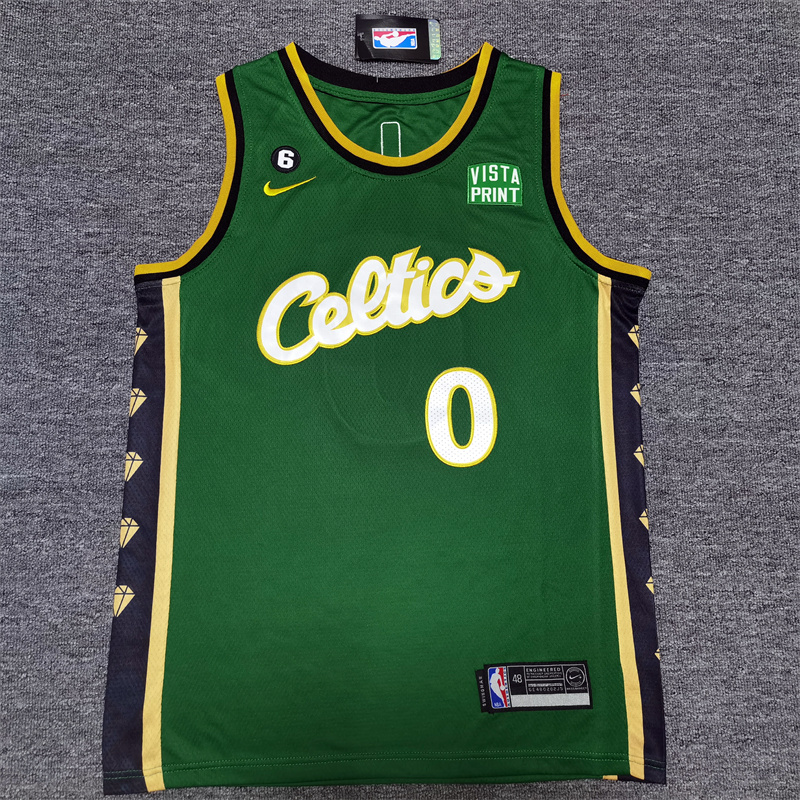 Men Boston Celtics #0 Tatum Green Nike 2025 NBA Jersey style 1->->NBA Jersey